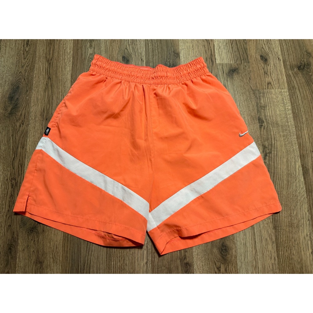 Nike Shorts Men's Size Medium Orange White Dri Fit Activewear Outdoor